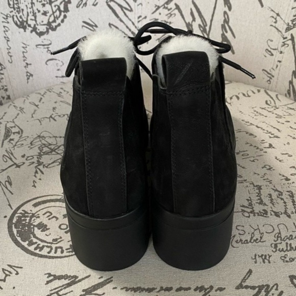 NEW, Eileen Fisher, Calm, Suede Shearling Bootie Size 6.5 - Picture 9 of 12